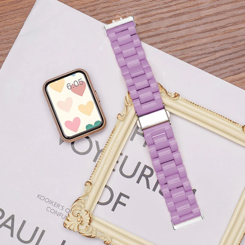 Candy Rainbow Band For Samsung Galaxy Fit 3 Fashion Loop For Samsung Fit 3 Smart Watch Correa Accessories