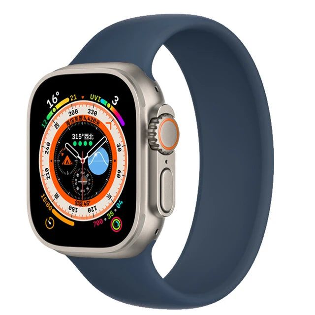 Solo Loop For Apple Watch band 45mm 44mm 40mm 41mm 42mm Ultra 49mm 38mm 44mm correa band Apple Watch Series 9 8 7 SE 3 4 5 6 band