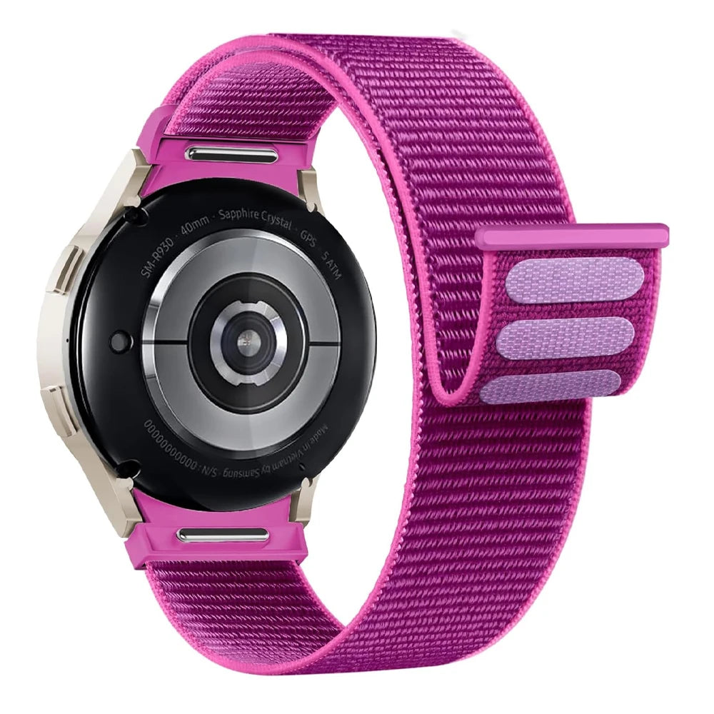 No gaps Band For Samsung Galaxy Watch 7 6 FE 4 Classic 5 pro 44mm 40mm 47mm 45mm Nylon Loop bracelet correa Galaxy Watch 7 Strap