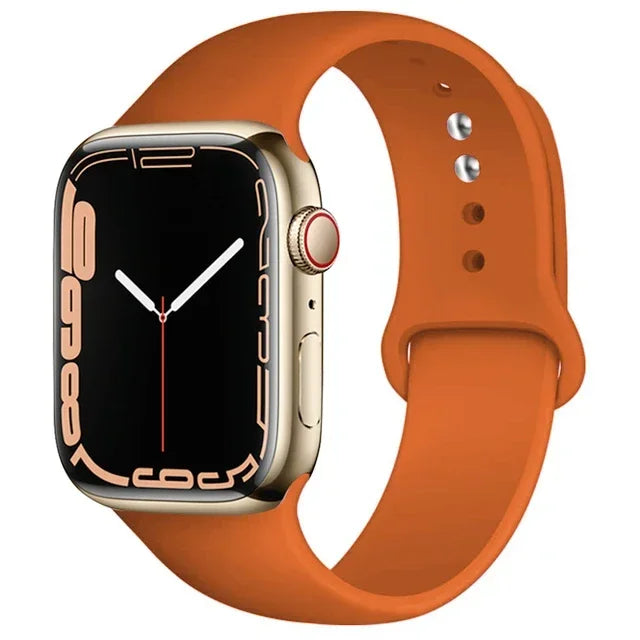 Silicone band For Apple Watch band 46mm 44mm 45mm 40mm 41mm 42mm 38mm 49mm sport band Apple Watch Series 11 10 9 8 7 6 5 SE Ultra3