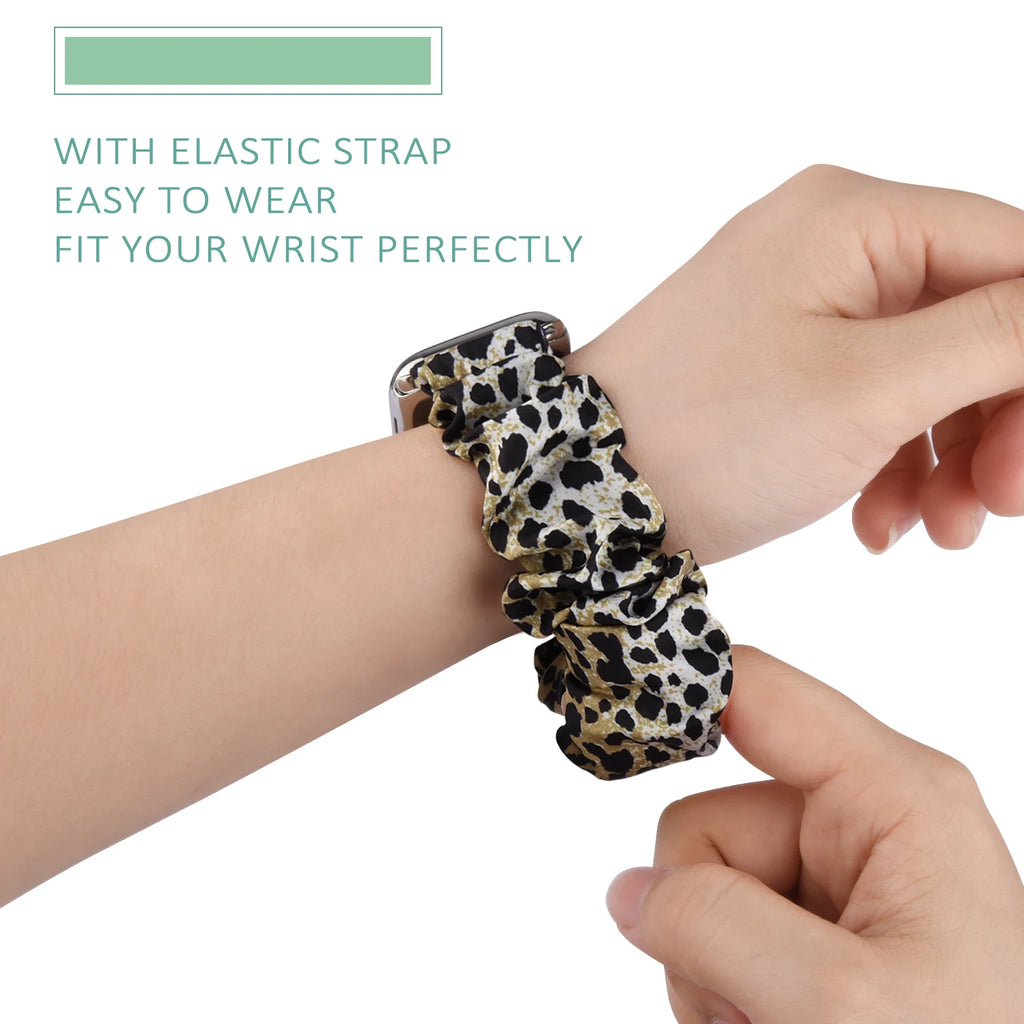 For Apple Watch band Series 8 7 SE 6 5 Ulta 49mm Elastic Scrunchie band for Apple Watch 44mm 40mm 38mm 42mm 41mm 45mm band Belt