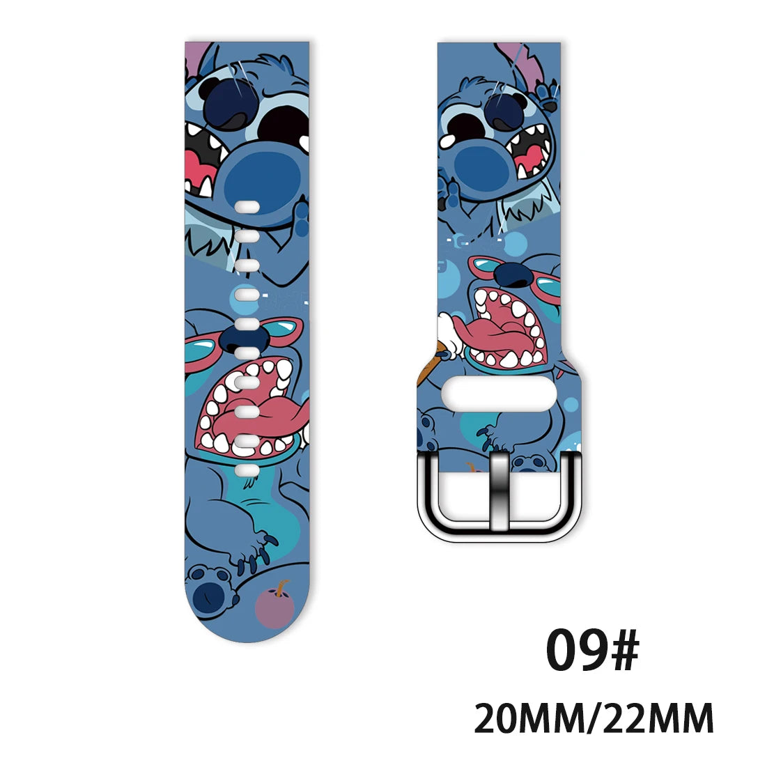 22mm 20mm Lilo & Stitch For Samsung Galaxy watch 4 classic/46mm/Active 2/3/Gear S3/amazfit bracelet Huawei watch GT 2/3 Pro band
