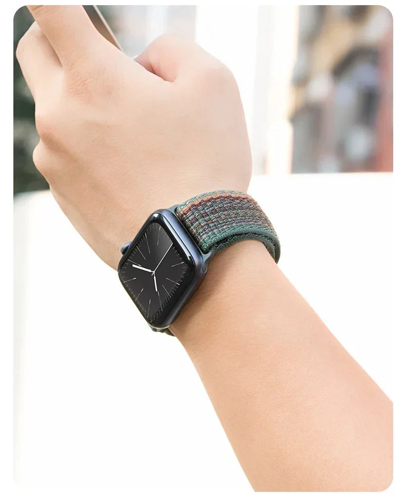 Sport Loop band for Apple Watch band Ultra 2 49mm 45mm 41mm 38mm 44mm Nylon band Apple Watch Series 10 9 8 7 6 5 4 SE 46mm 42mm