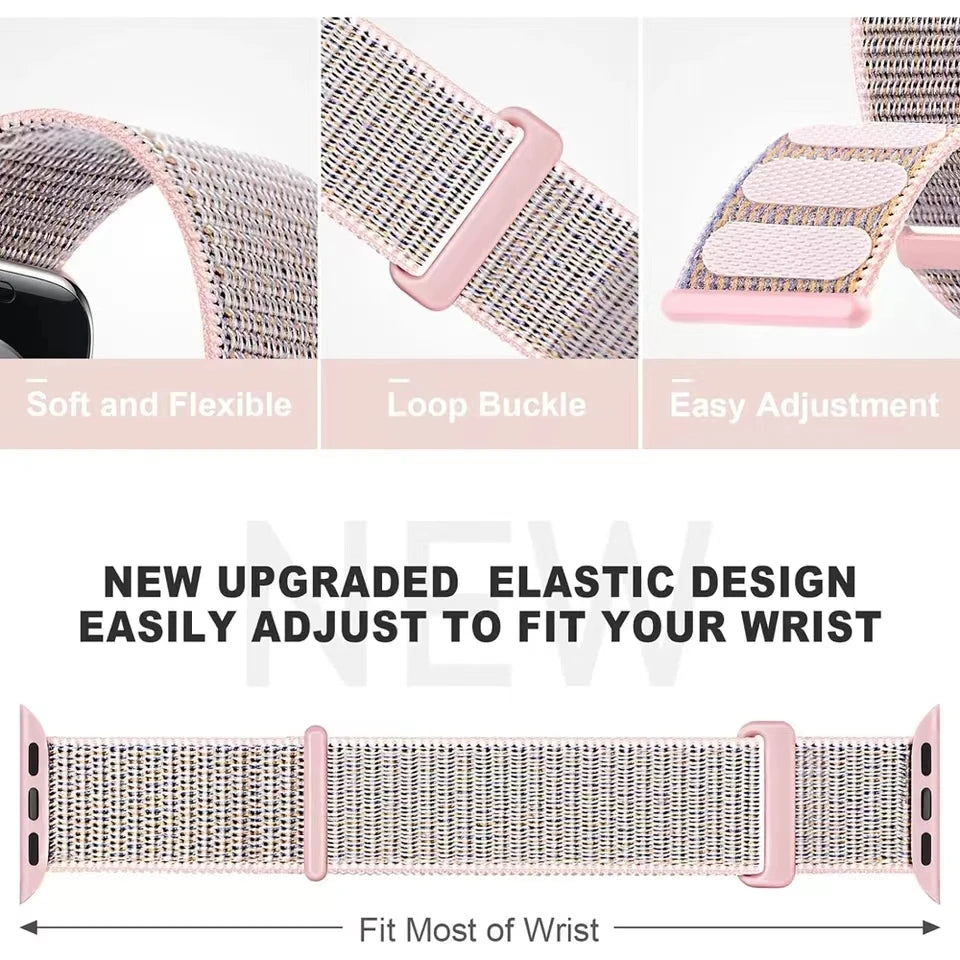 Nylon band for Apple Watch 11 10 46mm 42mm Ultra 3 2 49mm Breathable Replacement Wristband Apple Watch 9 8 7 6 5 SE3 45mm 41mm 44mm