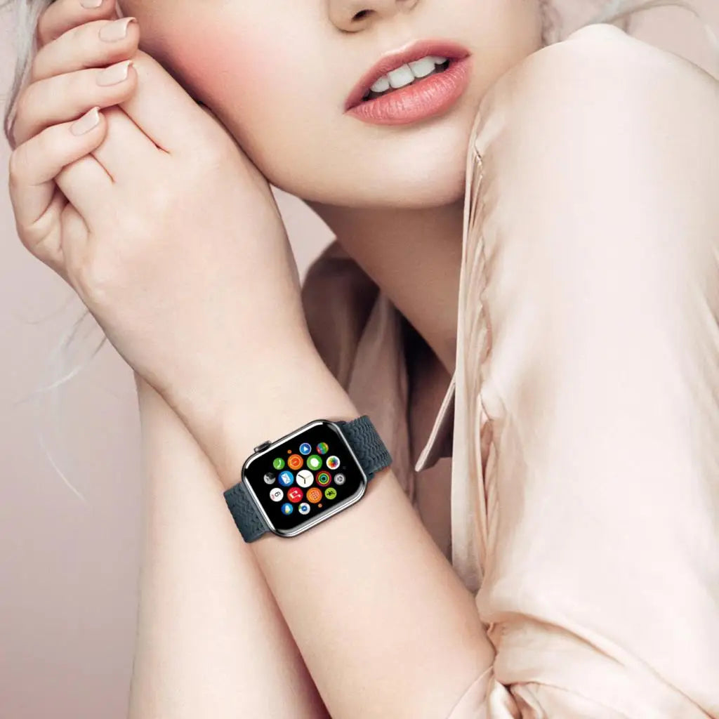 band For Apple Watch band 46mm 45mm 44mm 49mm 40mm 41mm 42mm Braided loop correa band Apple Watch Series 10 8 9 7 5 SE 6 4 Ultra