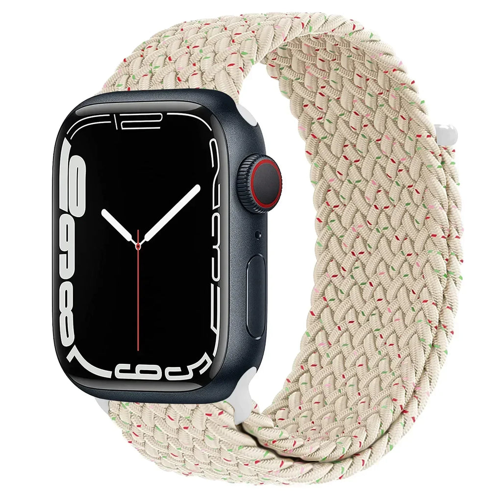 Braided Solo Loop For Apple Watch band 44mm 40mm 45mm 41mm 42mm Ultra 2 49mm correa band Apple Watch Series 9 7 3 5 SE 6 8 band