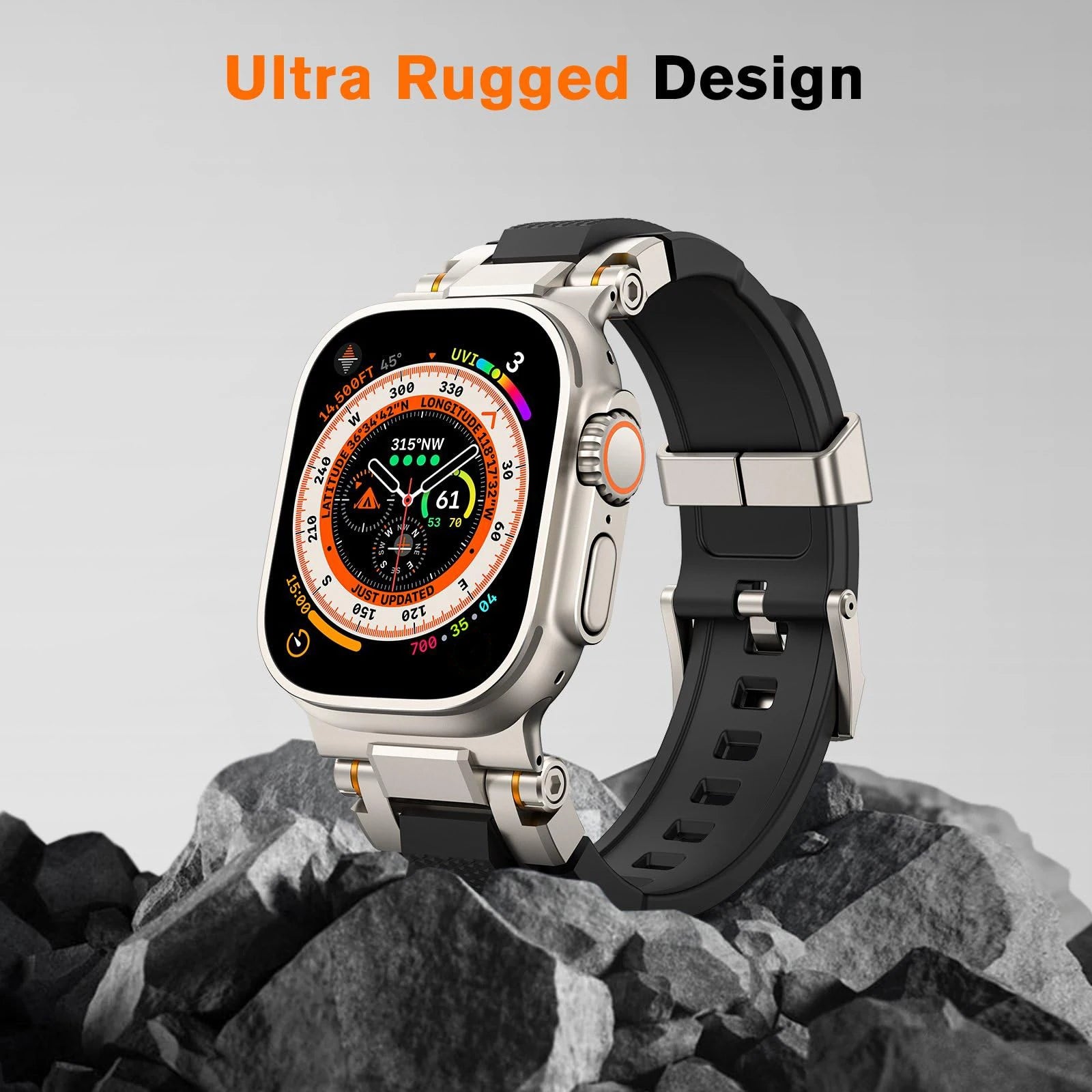 Men's Sport TPU band for Apple Watch band Ultra 2 49mm 46mm 45mm 44mm 42mm Silicone band for Apple Watch Series 10 9 8 7 6 5 4