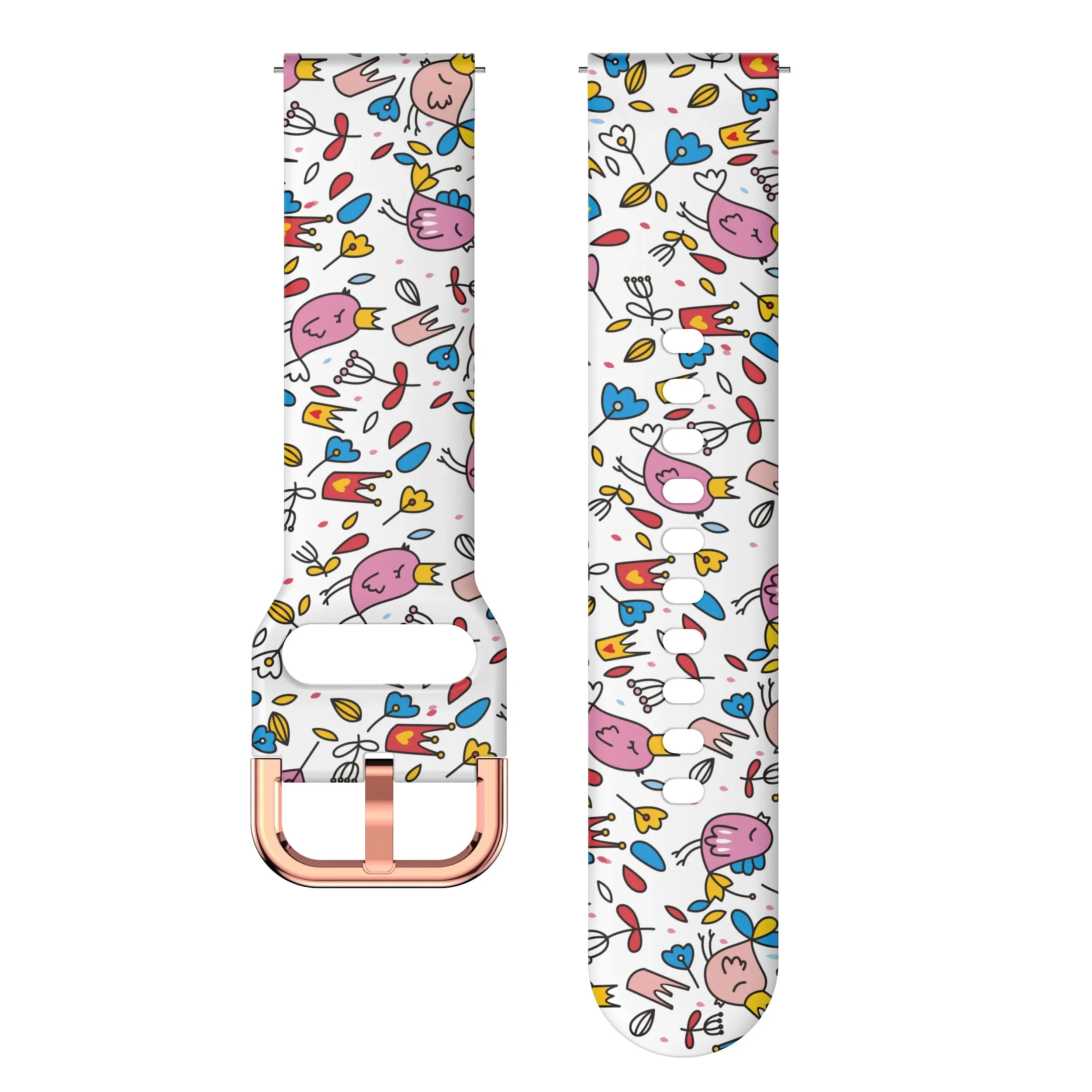 20mm/22mm strap For Samsung Galaxy watch 7/4/6/5 pro/Classic Active Printing Silicone bracelet For Amazfit GTR/GTS 4-2 mini band