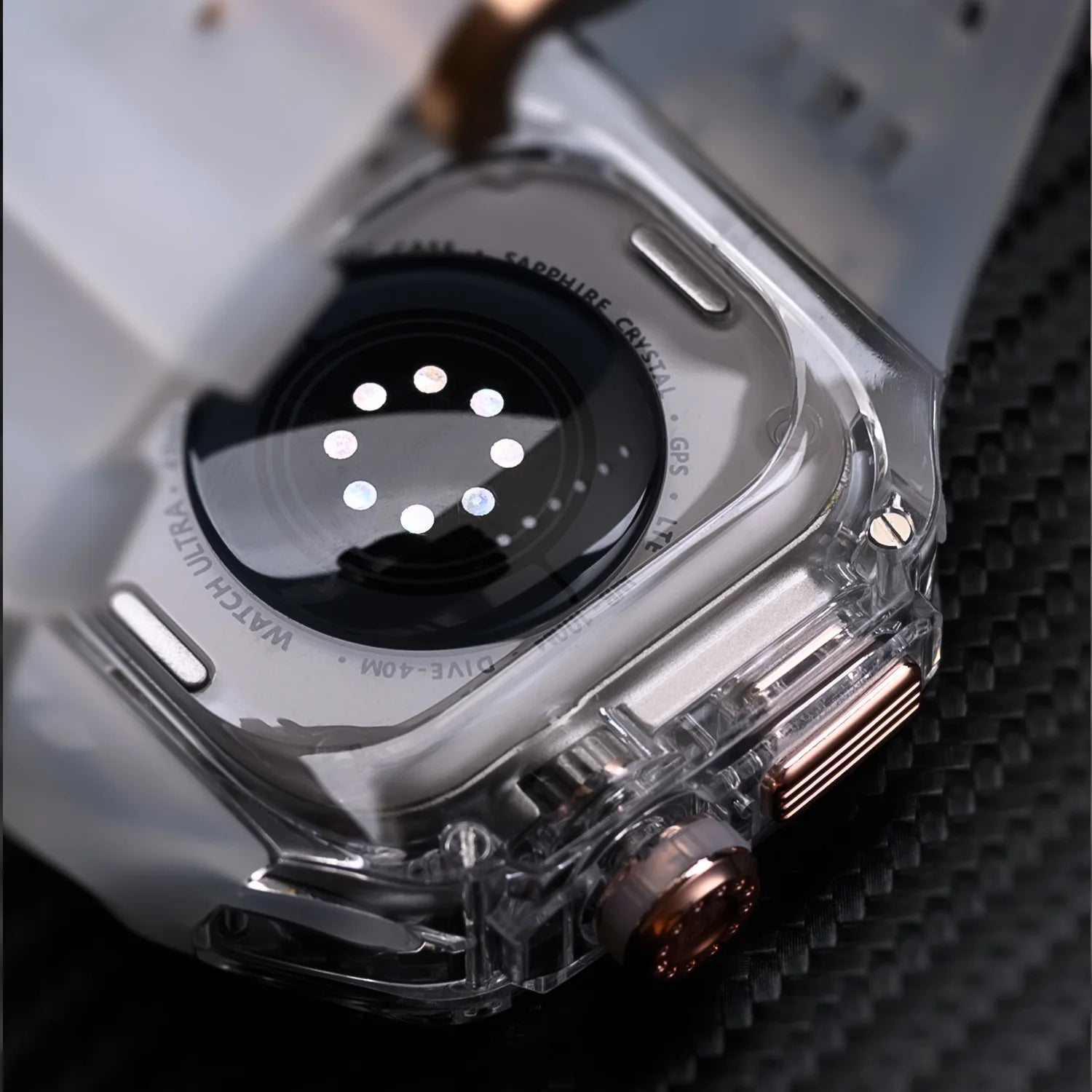 Transparent Case+band For Apple Watch Ultra 49mm band Full Cover band Modification Kit For Apple Watch SE 9 8 7 6 5 4 45mm 44mm