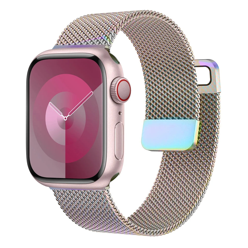 Milanese Loop band For Apple Watch band 44mm 40mm 45mm 49mm 41mm 42mm 38mm Correa band Apple Watch Series 3 4 5 6 SE 7 8 9 Ultra2