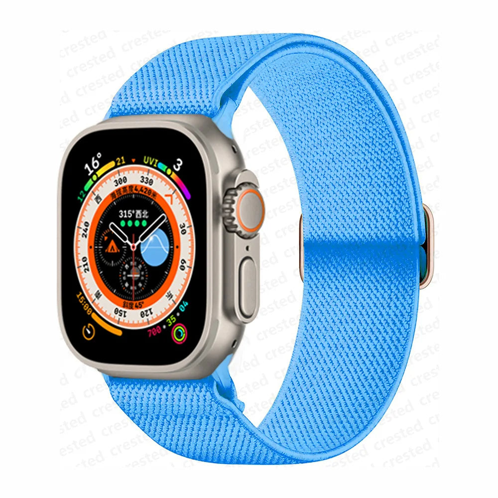 Scrunchie band for Apple Watch band 45mm 44mm 40mm 41mm 42mm 46mm 49mm Elastic Nylon band Apple Watch Series 10 9 8 7 SE Ultra 2