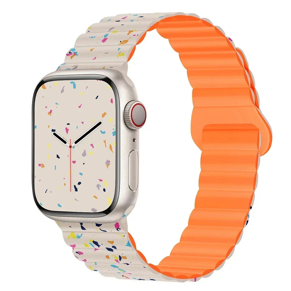 Magnetic band For Apple Watch band 45mm 38mm 49mm 40mm 42mm 41mm Silicone Sport band Apple Watch Series Ultra 10 9 6 5 7 8 SE 44mm