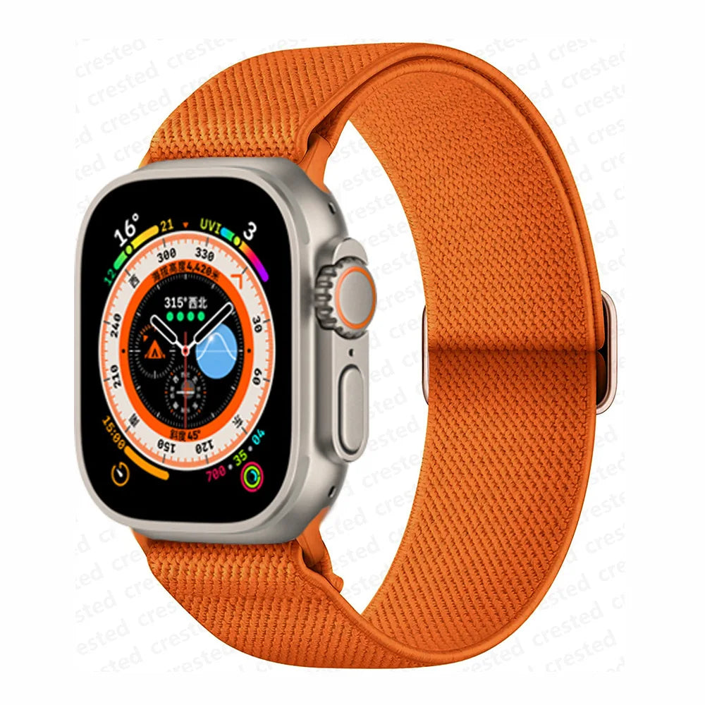 Scrunchie band for Apple Watch band 45mm 44mm 40mm 41mm 42mm 46mm 49mm Elastic Nylon band Apple Watch Series 10 9 8 7 SE Ultra 2