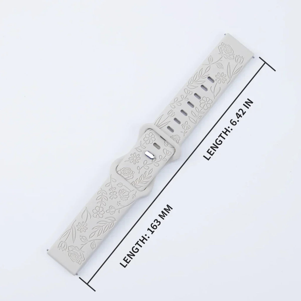 Prints Design Strap for Samsung Galaxy Fit 3 Watch Band Silicone Engraving Bracelet for Samsung Galaxy Fit 3 Floral Wristband