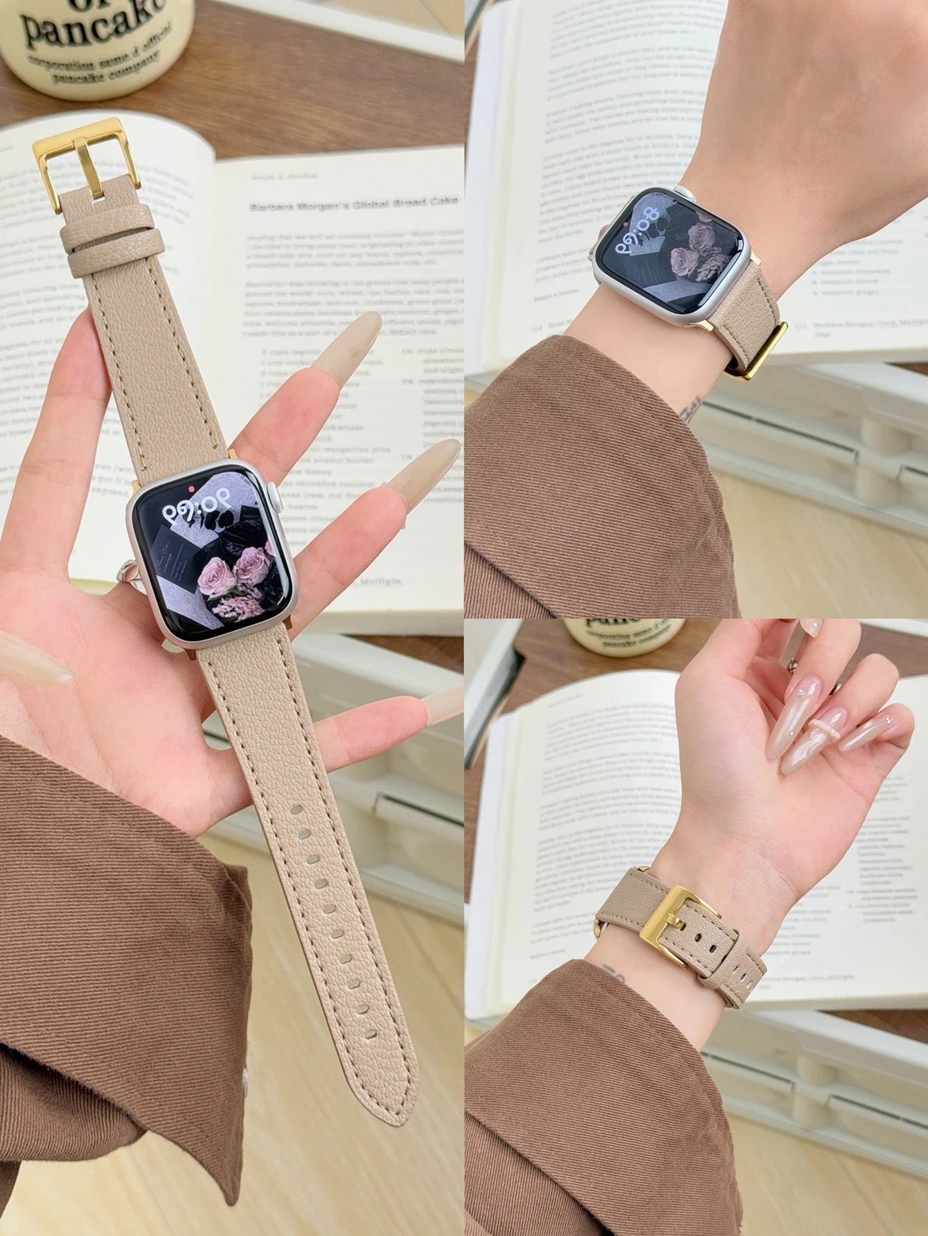 High quality leather loop For Apple Watch band women 11 10 9 8 7 6 5 4 3 2 1 SE 38mm 40mm 41mm 42mm 44mm 45mm 46mm 49mm band