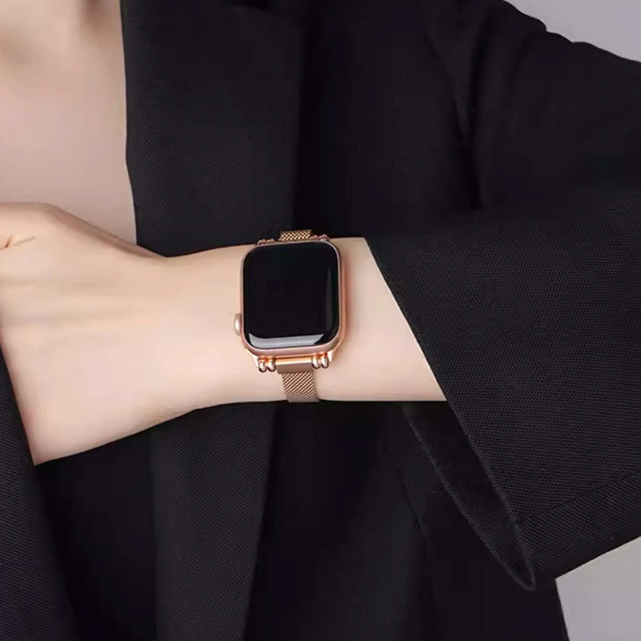 Metal Magnetic band Compatible for Apple Watch Stainless Steel Slim Milanese band Apple Watch Series Ultra 9 8 SE 7 6 5 4 3 2 1