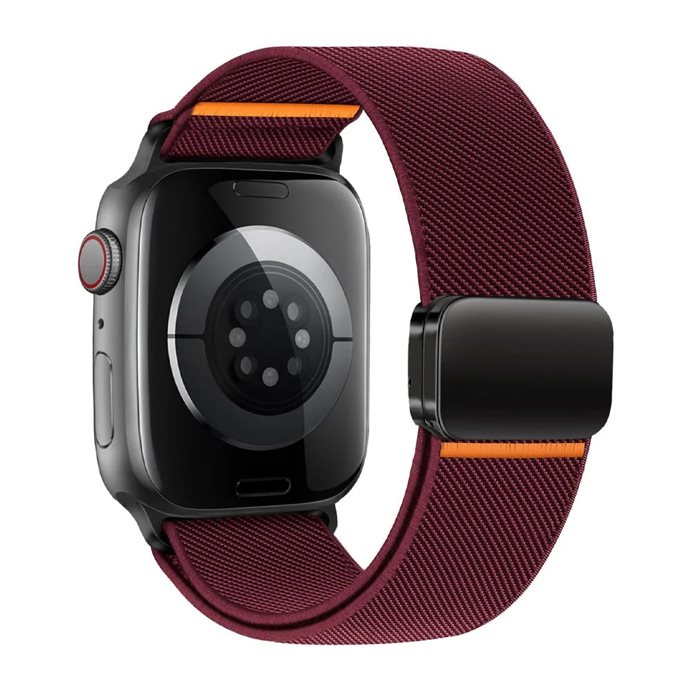 Magnetic Sport band For Apple Watch Ultra 2 band 49mm 45mm 46mm 44mm 42mm 41mm 40mm Nylon Correa band Apple Watch 10 9 8 7 6 5 4 SE