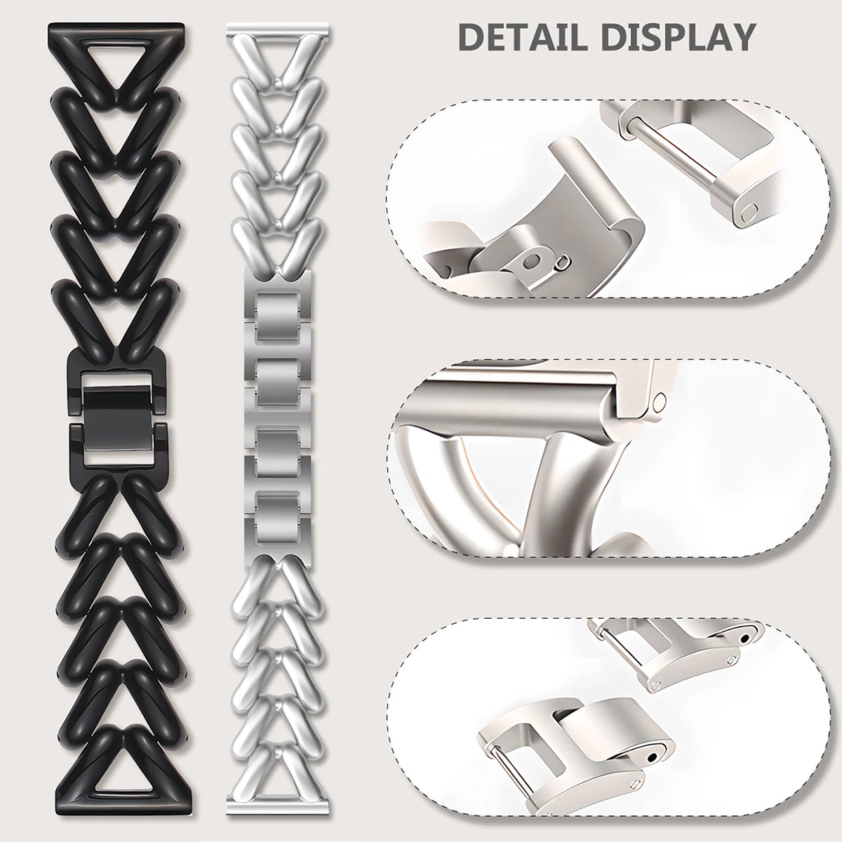 22mm 20mm Band for Samsung Galaxy Watch 7 6 5 4 40 44mm 6classic Active 2 Stainless Steel Chain Bracelet for Huawei GT2/3 Strap