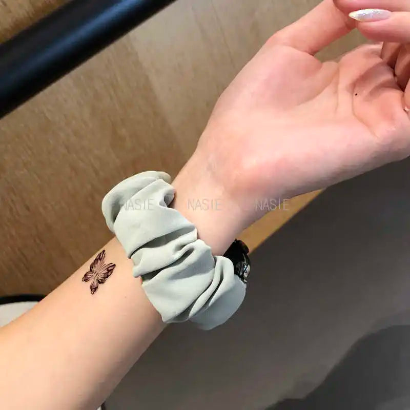 Scrunchie Strap for Samsung Galaxy Fit 3 Nylon Solo Loop Bracelet For Samsung Galaxy Fit3 SM-R390 Accessories