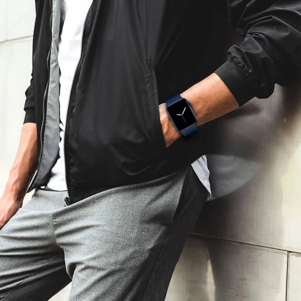 Solo Loop For Apple Watch band 45mm 44mm 40mm 41mm 42mm Ultra 49mm 38mm 44mm correa band Apple Watch Series 9 8 7 SE 3 4 5 6 band