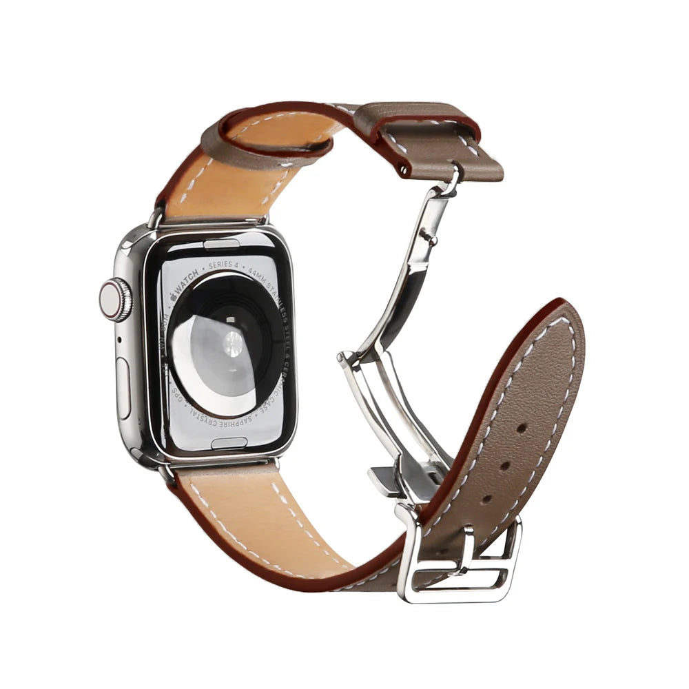 Genuine Leather band For Apple Watch Series 11 10 9 8 SE 3 band 46mm 44mm 41mm 45mm 42mm 38mm band Apple Watch Ultra 3 2 1 49mm