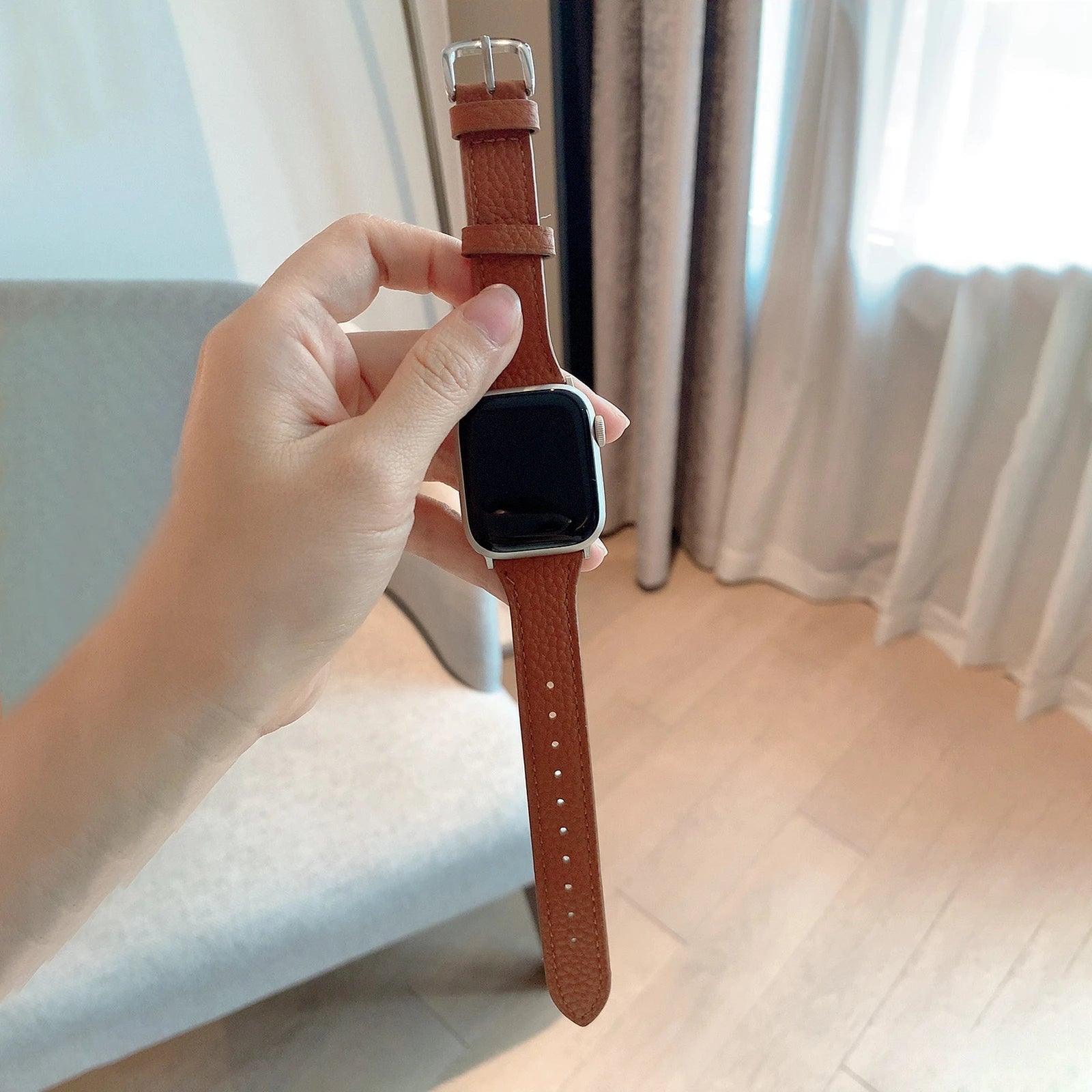For Apple Watch band women Ultra 11 10 9 8 7 6 5 4 3 2 1 SE 38mm 40mm 41mm 42mm 44mm 45mm 46mm Leather Loop