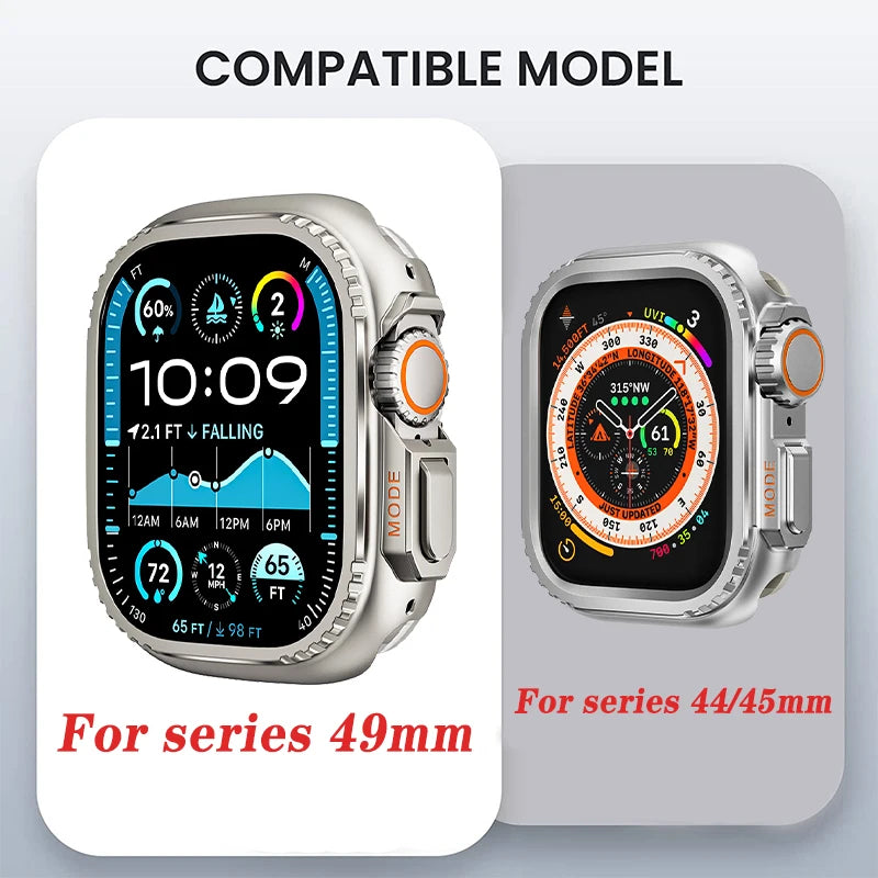 Case+band for Apple Watch band 10 42mm 46mm Ultra 2 49mm 9 8 7 6 SE 5 Steel metal Protective Shell Upgrade Apple Watch 49mm 45mm 44mm