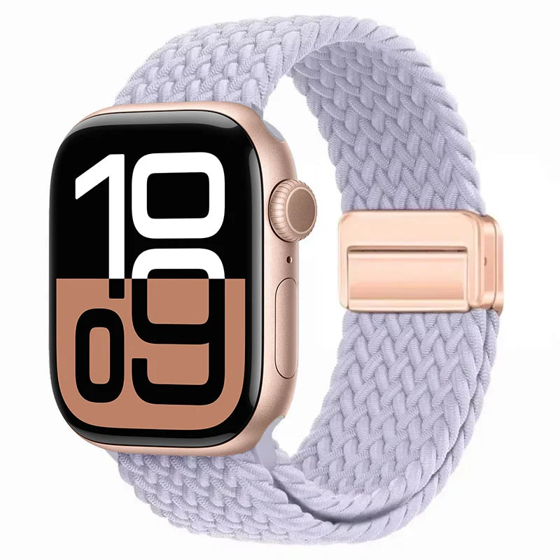 Nylon Braided Loop band for Apple Watch Ultra 3 2 49mm 11 10 42mm 46mm 9 8 7 45mm 41mm Magnetic band Apple Watch 6 5 SE 44mm 40mm band