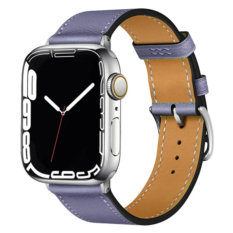 Leather band for Apple Watch 10 band 49mm 44mm 45mm 42mm 46mm 40mm 41mm Woman Man band Apple Watch Series 9 8 7 6 5 4 3 SE Band