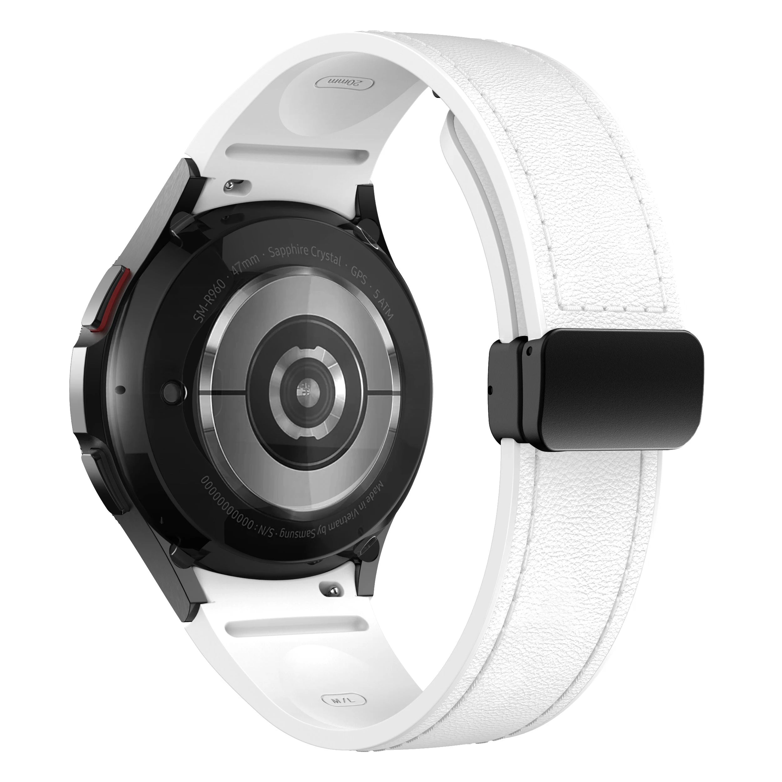 Genuine Leather+silicone Strap for Samsung Galaxy Watch 6 5 7 44mm 40mm 20 Bracelet Galaxy Watch 6 4 Classic 47mm 46mm 43mm 42mm