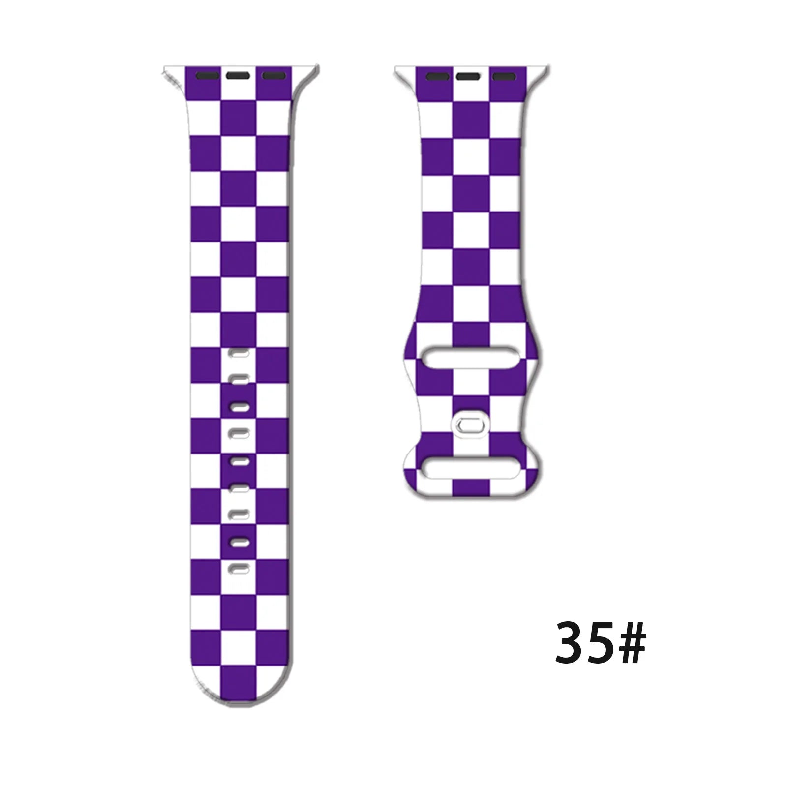 Lattice Printed band for Apple Watch 10 9 8 7 SE Silicone band Replaceable band for Apple Watch 46mm 44mm 42mm 41mm Watchband