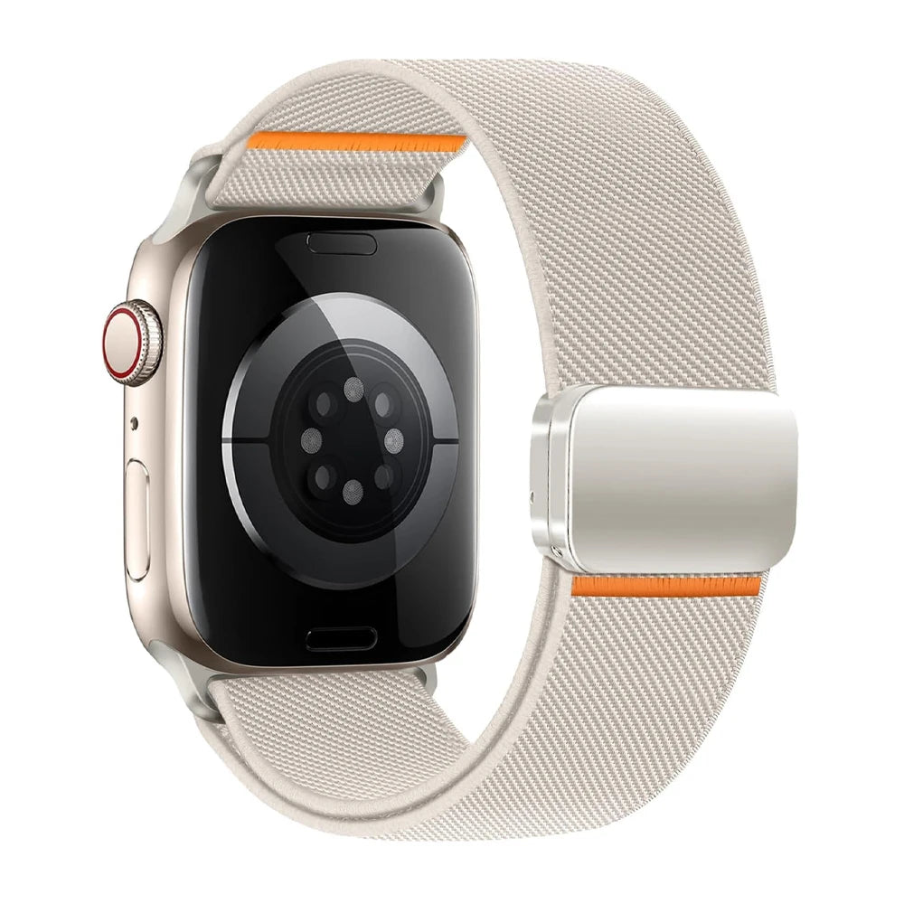 Magnetic Sport band For Apple Watch Ultra 2 band 49mm 45mm 46mm 44mm 42mm 41mm 40mm Nylon Correa band Apple Watch 10 9 8 7 6 5 4 SE