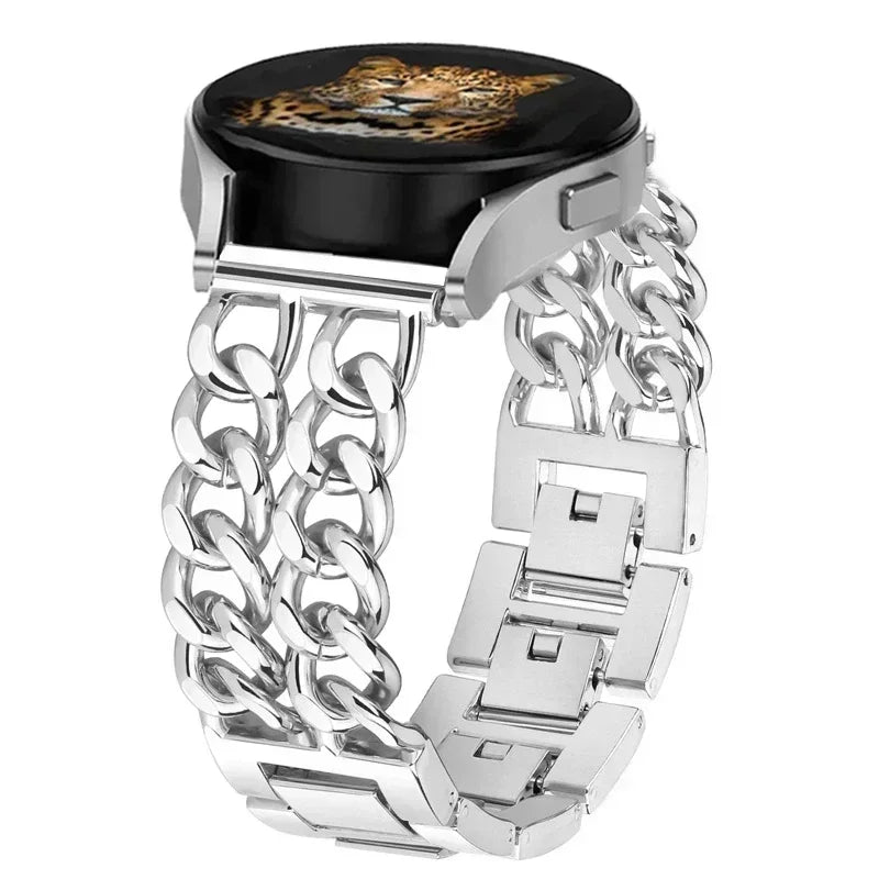 20mm 22mm Watchbands For Samsung Galaxy watch 6 5 4 Classic Metal Luxury bracelet Amazfit Bip 5/Bip3 pro/Balance/GTS/GTR 4 strap