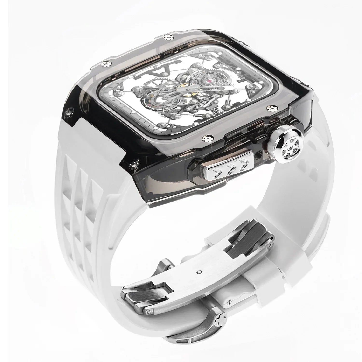 Transparent Case+band For Apple Watch Ultra 49mm band Full Cover band Modification Kit For Apple Watch SE 9 8 7 6 5 4 45mm 44mm