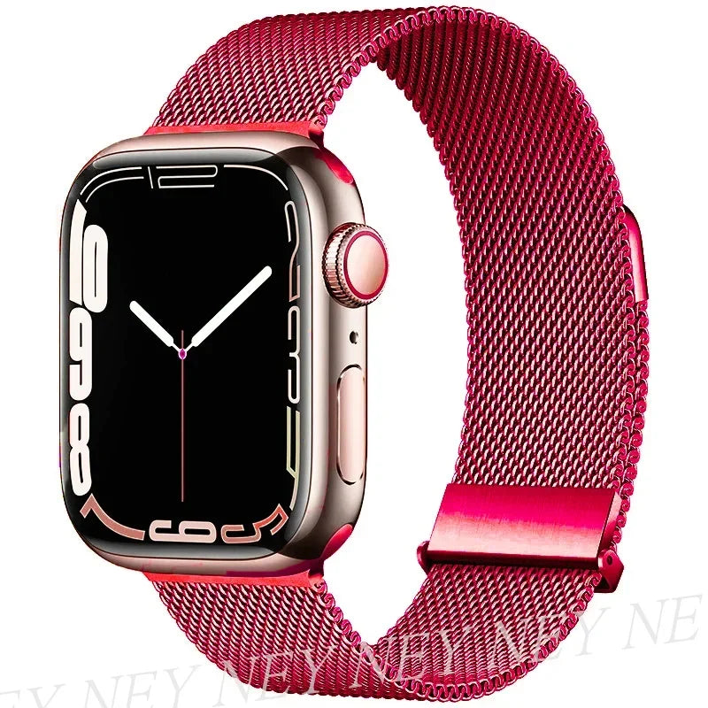 Milanese Loop band For Apple Watch band Ultra 2 49mm 46mm 45mm 44mm 41mm 38mm 42mm Stainless Steel metal Apple Watch Series 10 9 8 7 6 5 4 3
