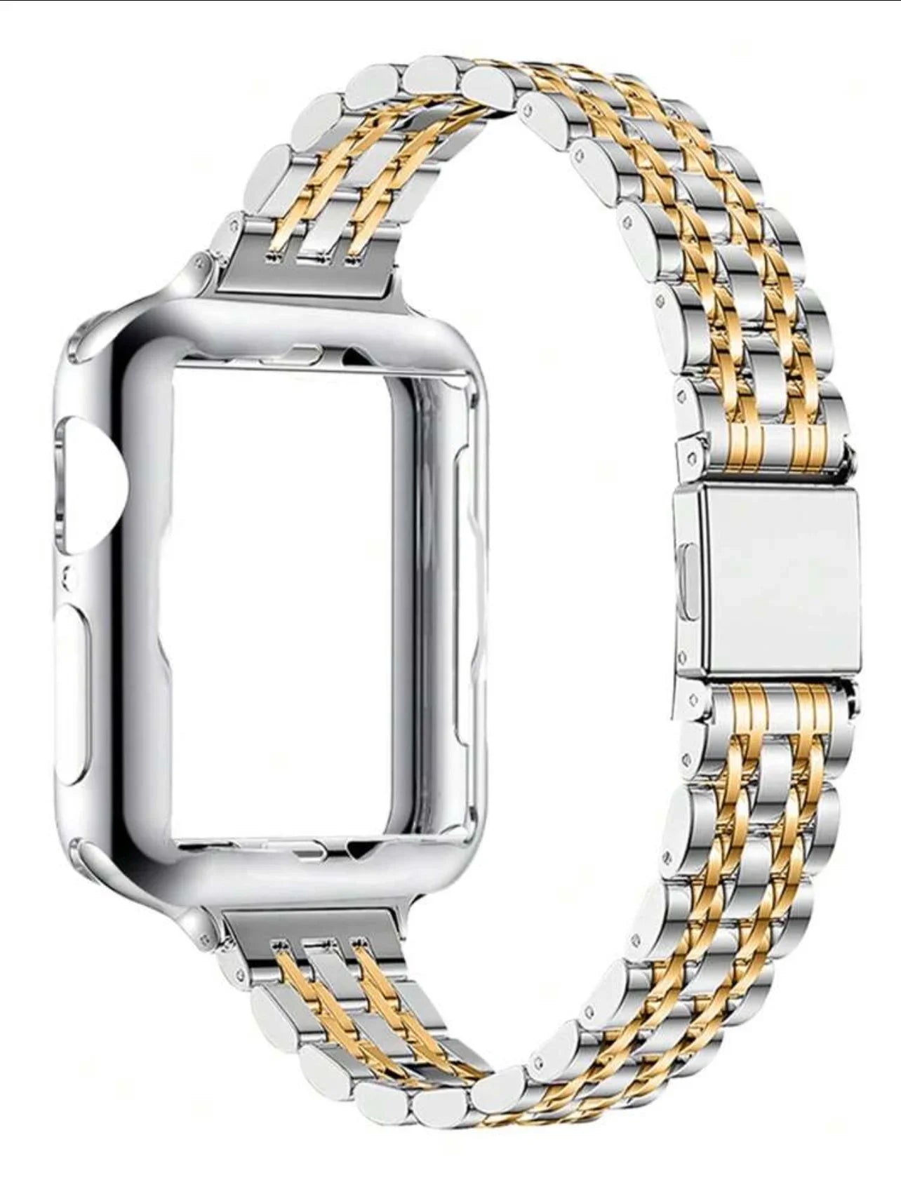 New 2 in1 band protective shell case For Apple Watch cover band Series 11 10 9 8 7 6 5 4 38mm 40mm 41mm 42mm 44mm 45mm 46mm