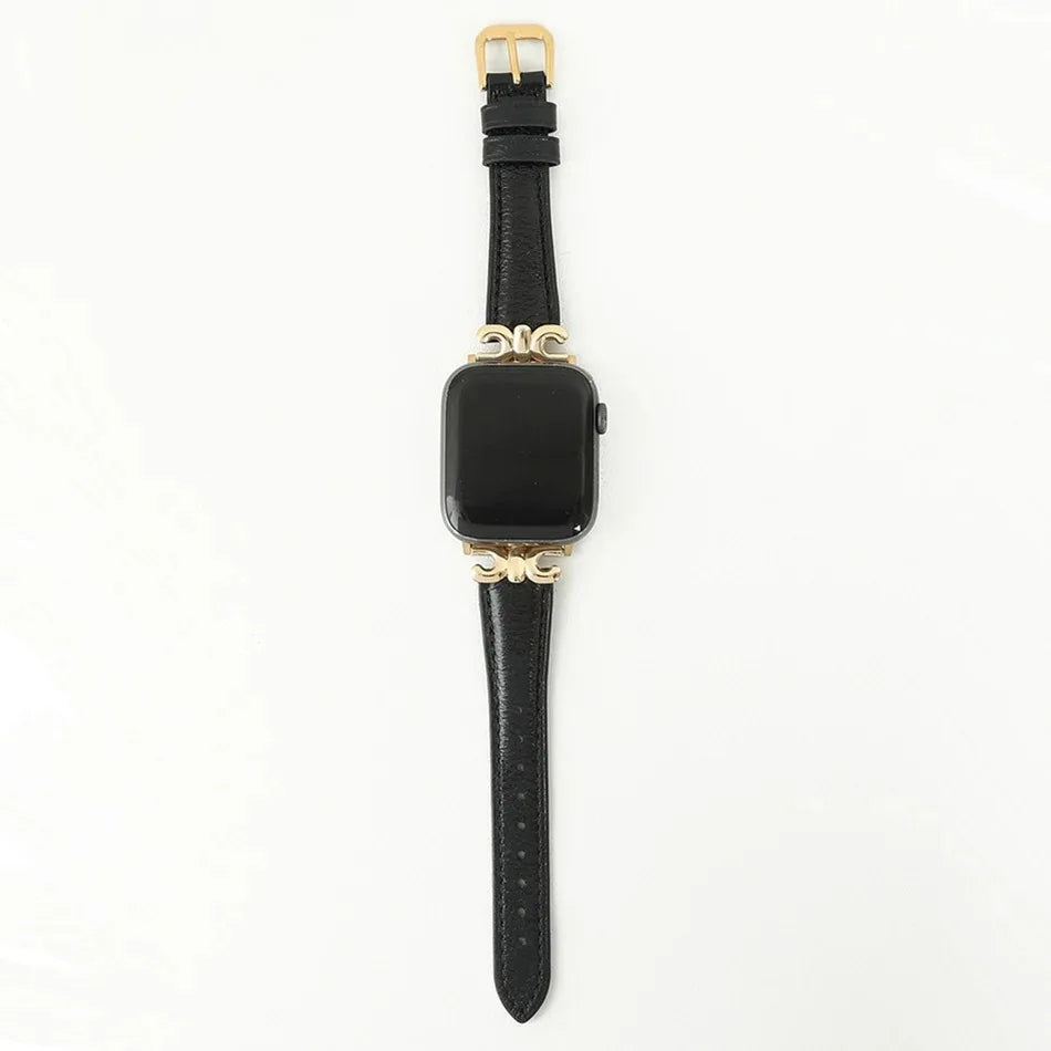 For Apple Watch band Series Ultra 10 9 8 7 6 5 Luxury Leather loop For Women 38mm 40mm 41mm 42mm 44mm 45mm 46mm 49mm band