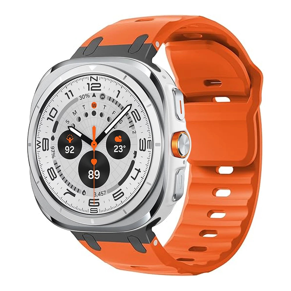 Metal+Silicone Band For Samsung Galaxy Watch Ultra 47mm Accessories Sport wrist belt Bracelet correa Galaxy Watch7 8 Ultra Strap