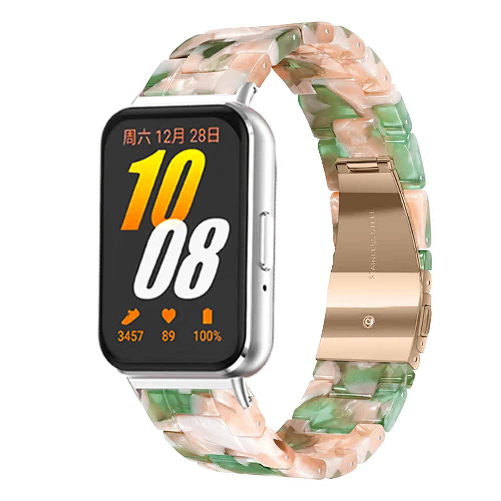 Resin Strap Compatible with Samsung Galaxy Fit3 Quick Release Men Women Bracelet for Galaxy Fit 3 Strap