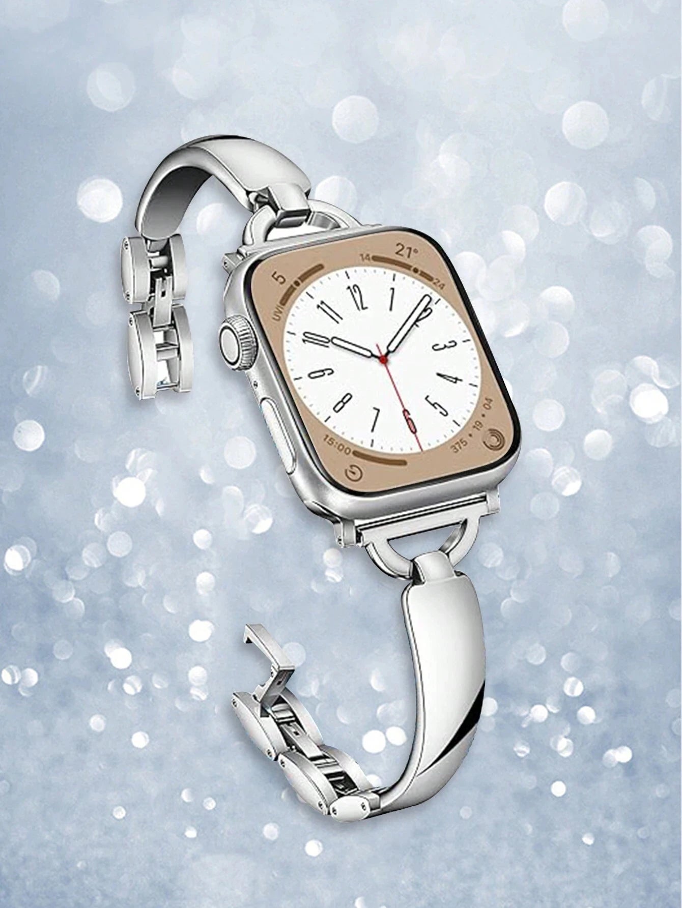 Women Slim Stainless Steel band For Apple Watch Series 9 45mm 41mm 8 7 SE 6 5 4 38mm 40mm 42mm 44mm Ultra band for Apple Watch band