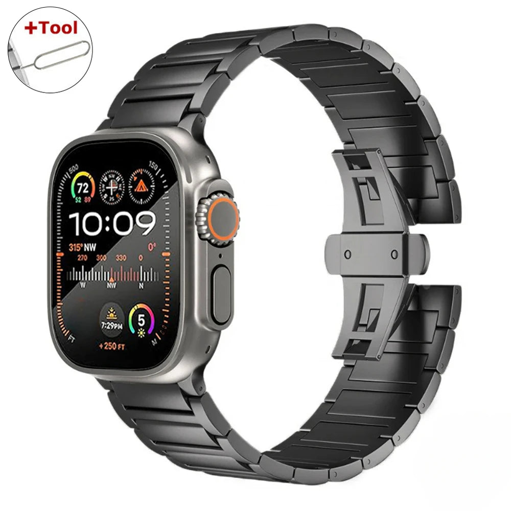 Titanium band for Apple Watch Ultra 3 2 1 49mm metal band for Apple Watch 11 46mm 10 9 8 7 45mm 6 5 4 SE 3 44mm SE 2 SE Men band