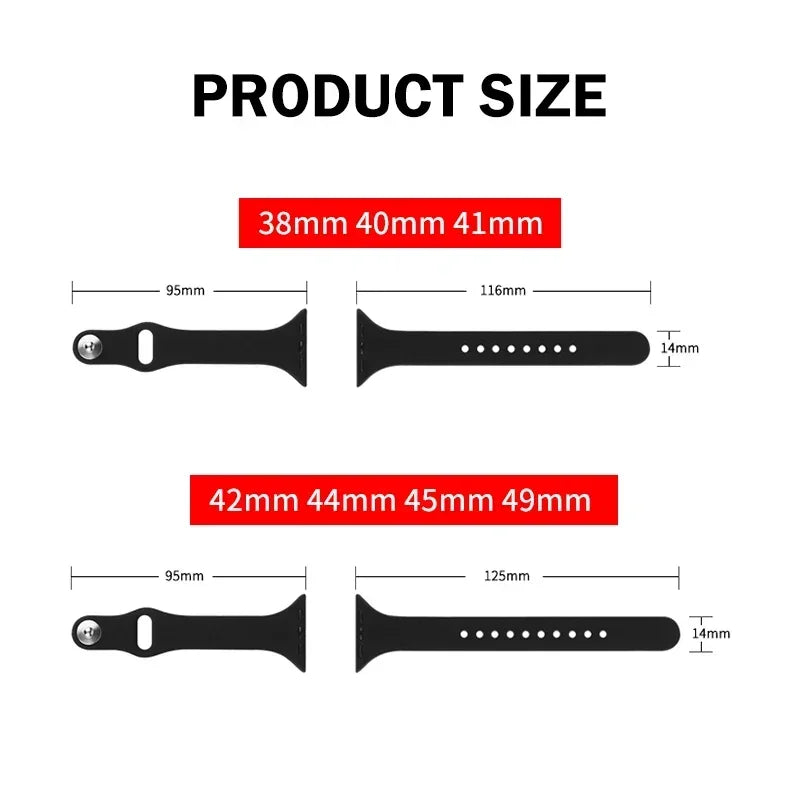 Slim band for Apple Watch band 44mm 40mm 38mm 42mm Ultra 49mm Silicone band correa Apple Watch Series 6 SE 5 4 3 7 8 45mm 41mm