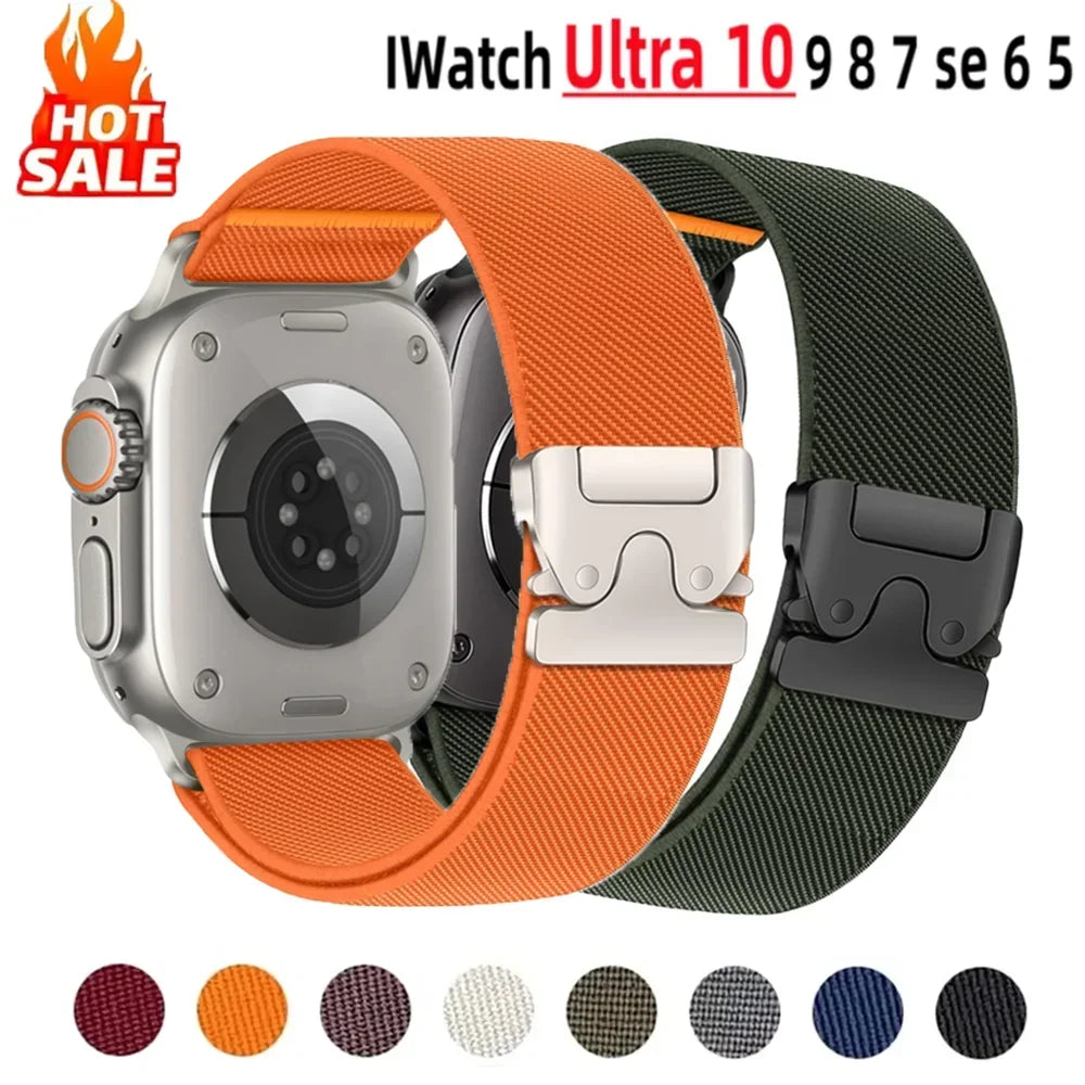 Parachute band for Apple Watch band 46mm 42mm 41mm 45mm Ultra 2 49mm 44mm nylon band Apple Watch Apple Watch 10 Series 9 8 SE 5 6 7