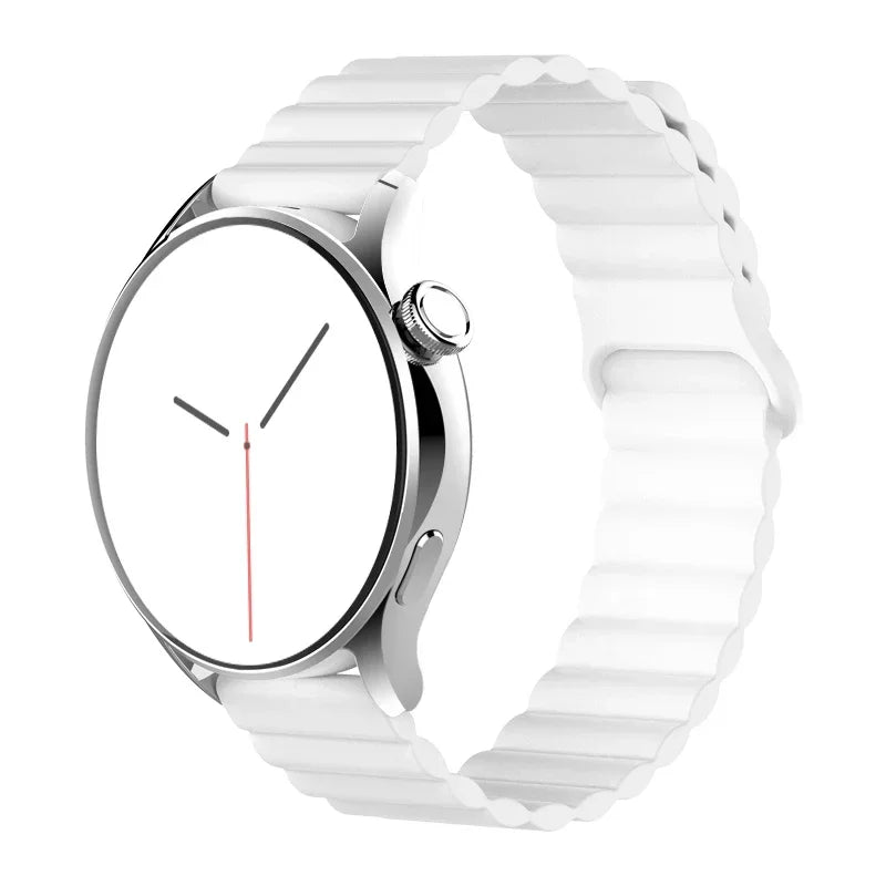 silicone strap For Samsung Galaxy watch 7/6/5/4/5pro/6-4 Classic/FE 20mm 22mm band Magnetic Loop bracelet huawei GT 4-3-pro-2e