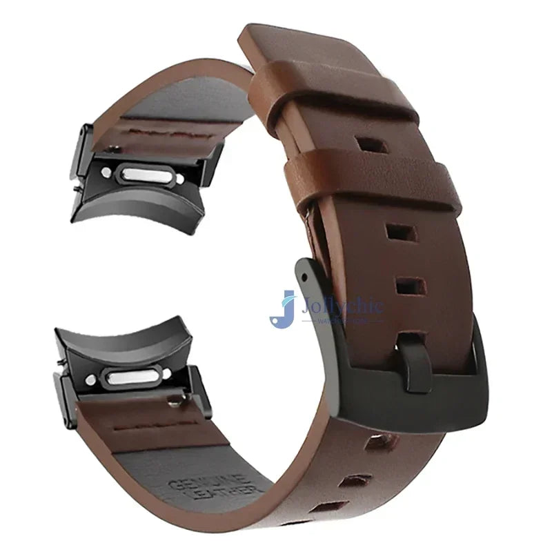 No Gaps Leather Strap For Samsung Galaxy Watch 7 6 Classic 47mm 43mm 6/5/4 40mm 44mm 5Pro 45mm Quick Fit Band Accessories