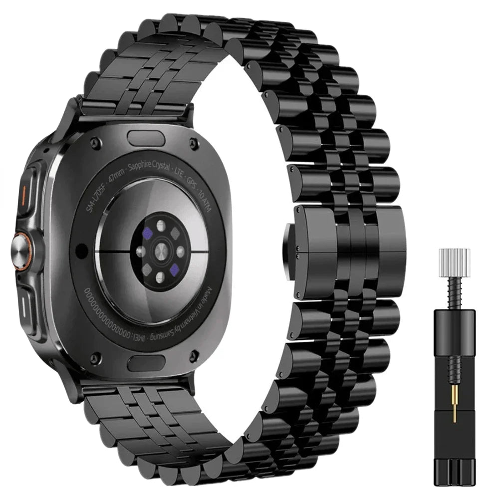 Metal Strap for Samsung Galaxy Watch 2025 Ultra 47mm Stainless Steel Adjustable Comfortable Band for Galaxy Watch 8-7 Ultra 47mm