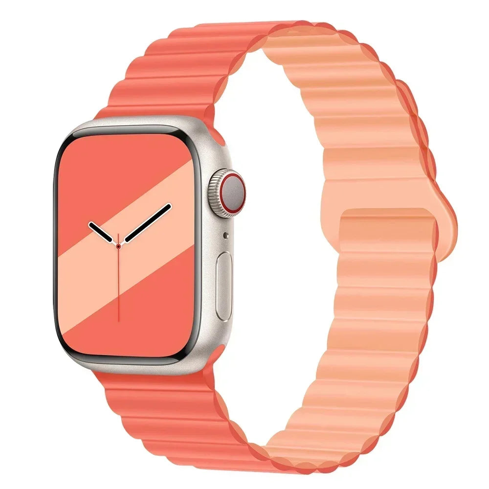 Magnetic band For Apple Watch band 45mm 38mm 49mm 40mm 42mm 41mm Silicone Sport band Apple Watch Series Ultra 10 9 6 5 7 8 SE 44mm