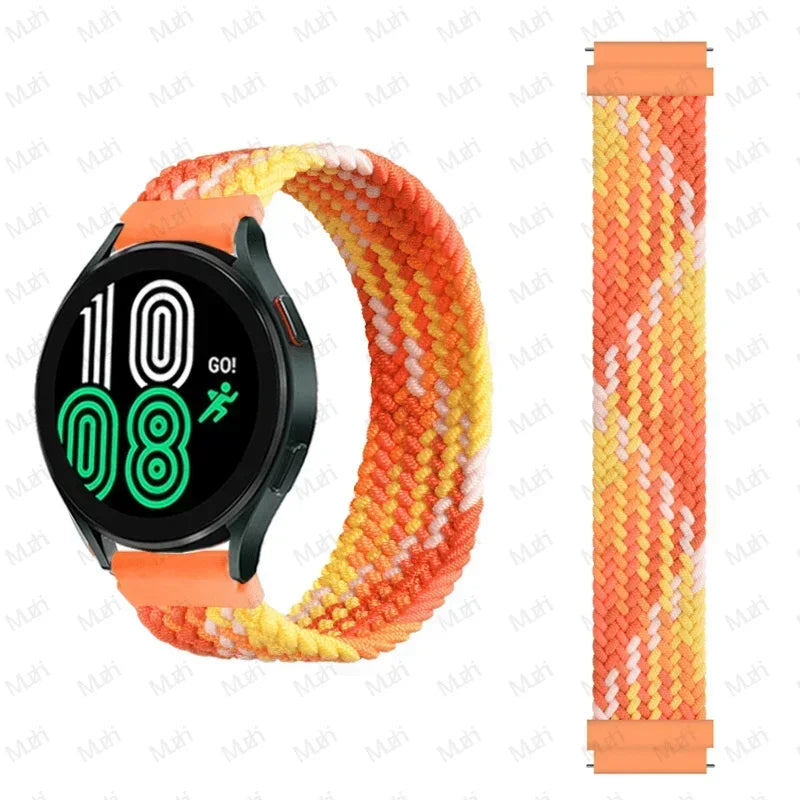 Braided solo loop for Samsung Galaxy Watch 7 44mm 40mm Strap correa Bracelet Galaxy Watch 4 6 Classic 5 pro 45MM 20MM 22MM band