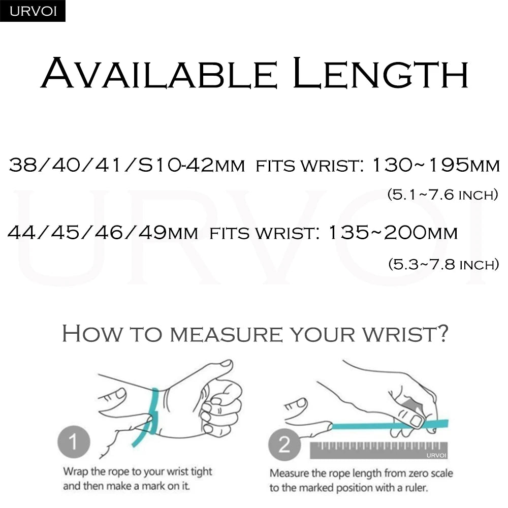 URVOI band for Apple Watch Ultra 3 2 Link band gen.1 3 stainless steel band butterfly clasp wristband for Apple Watch 45mm 46mm 49mm