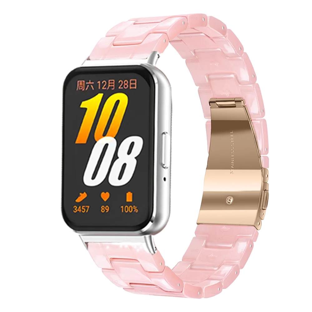 Resin Strap Compatible with Samsung Galaxy Fit3 Quick Release Men Women Bracelet for Galaxy Fit 3 Strap